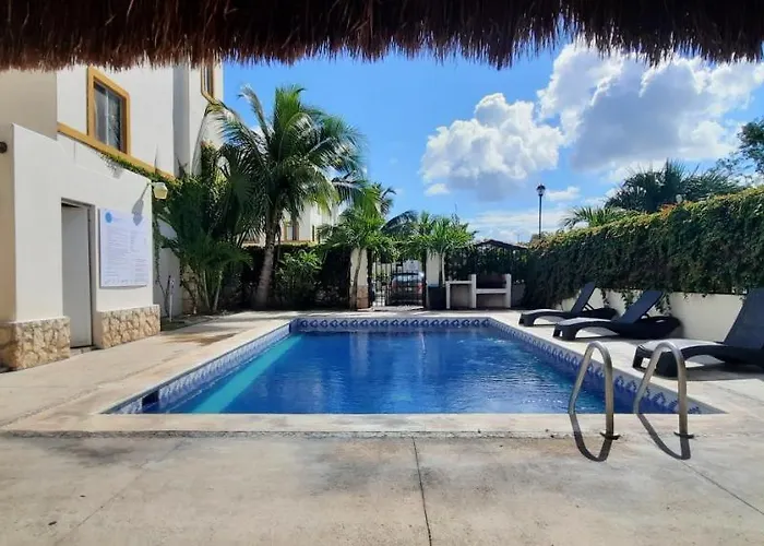 En Fraccionamiento Privado 6 Personas 5 Camas Con Piscina Cerca De La Playa Apartment Playa del Carmen